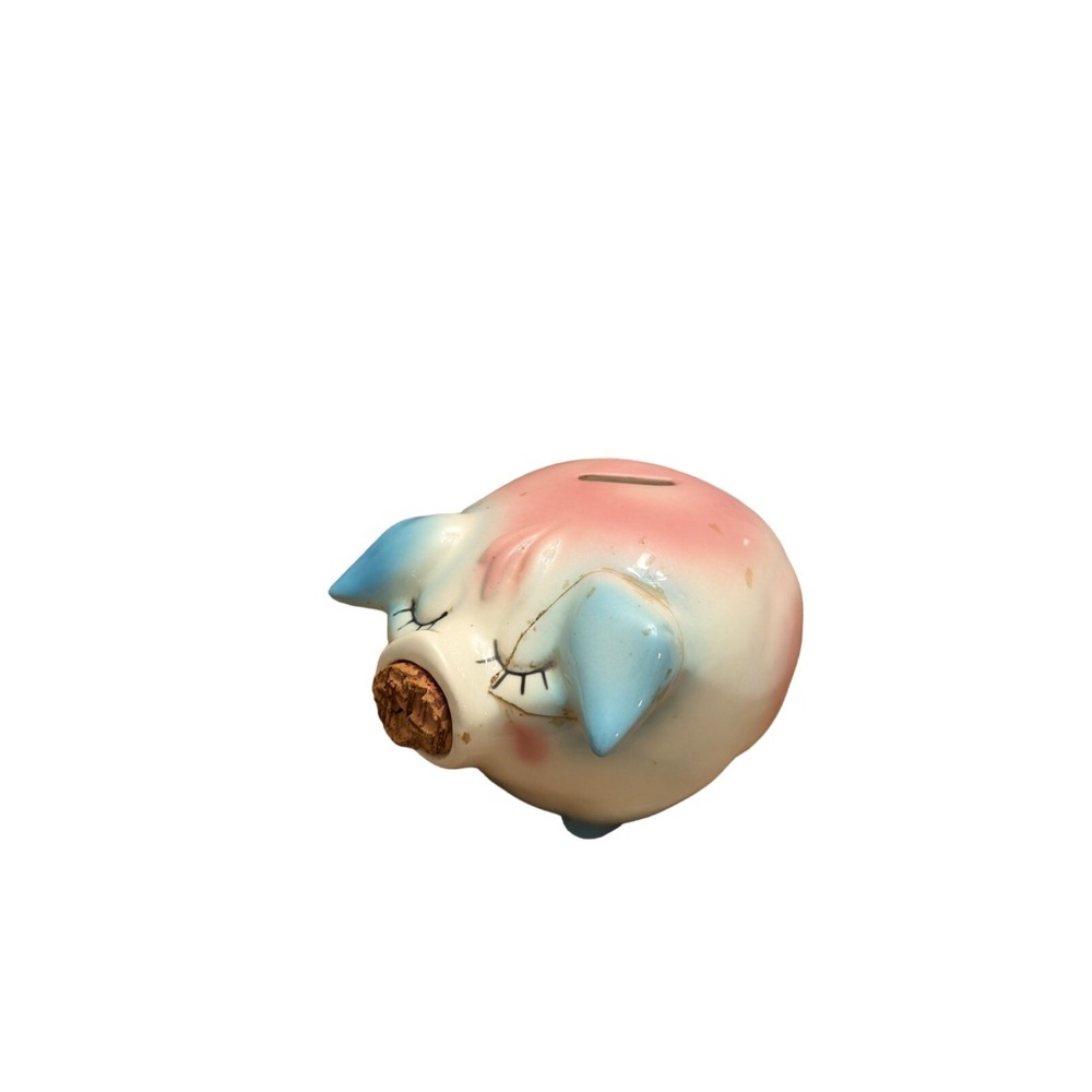 vintage 1957 Corky Pig Piggy‎ Bank with Cork Snout Hull USA BEST OF THE BEST